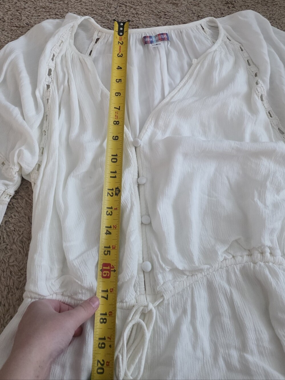 Urban Outfitters Cotton Blend Muslin Romper Boho Festival Coastal Cowgirl Wmns S - Picture 6 of 9